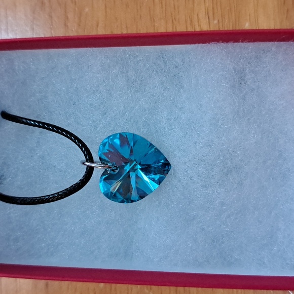 Jewelry - Evening Ocean Crystal Heart Necklace